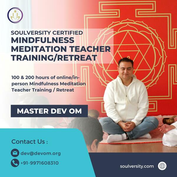 Soulversity Certified Meditation Teacher Training/Retreat is being swapped online for free