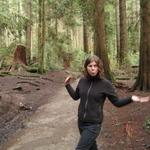 Julia  is swapping clothes online from Vancouver, British Columbia